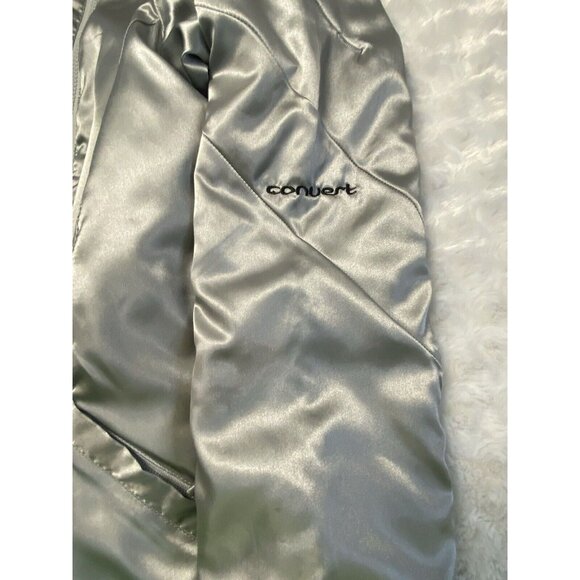 Columbia Convert Boardwear Jacket Women Large Gray Silver Zip Pockets Drawstring - Picture 7 of 15
